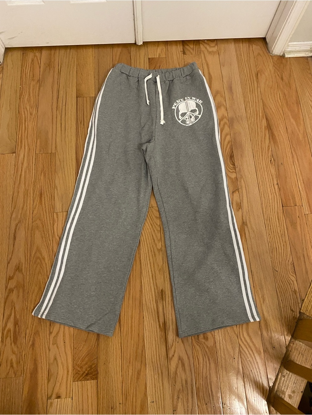 Grey Peace In Wars Sweatpants